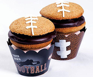 Football Reversible Cupcake Wrappers