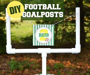 DIY Football Goalposts Party Centerpiece