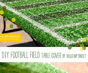 DIY Football Field Table Cover