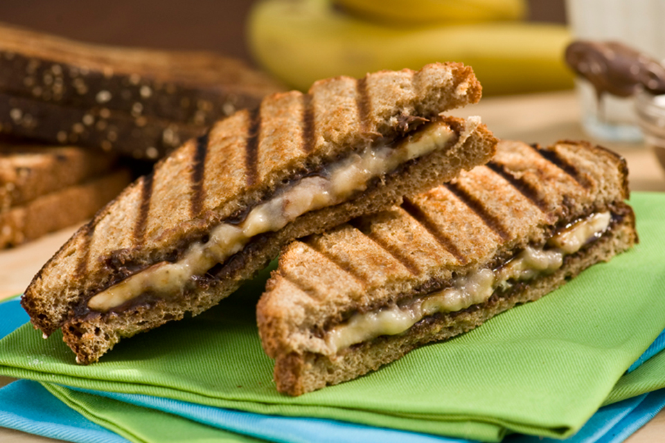 Grilled Banana and Nutella Panini